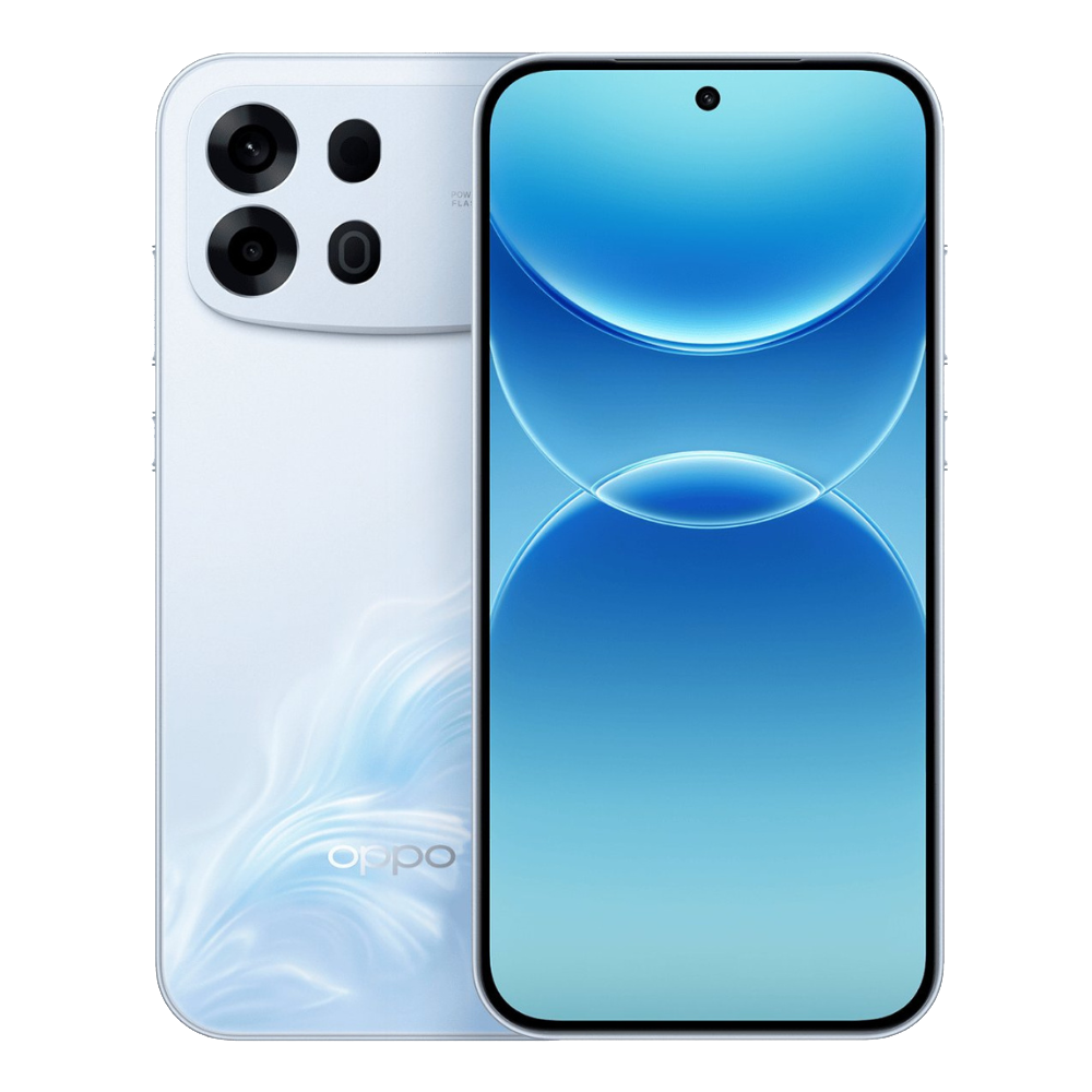 Oppo A7 Pro Max Front and Back in Gradient White