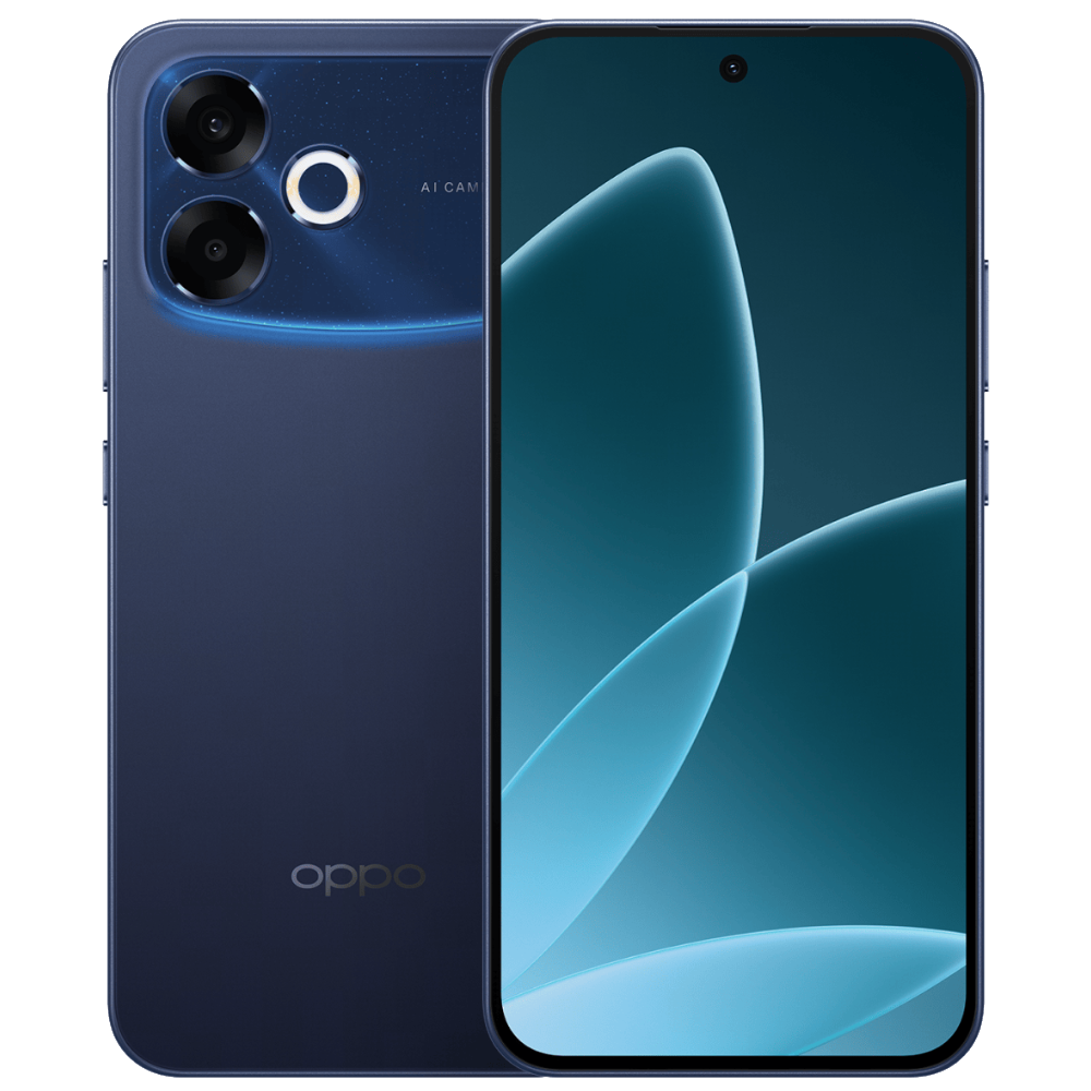 Oppo F33 Starry Blue Front and Back