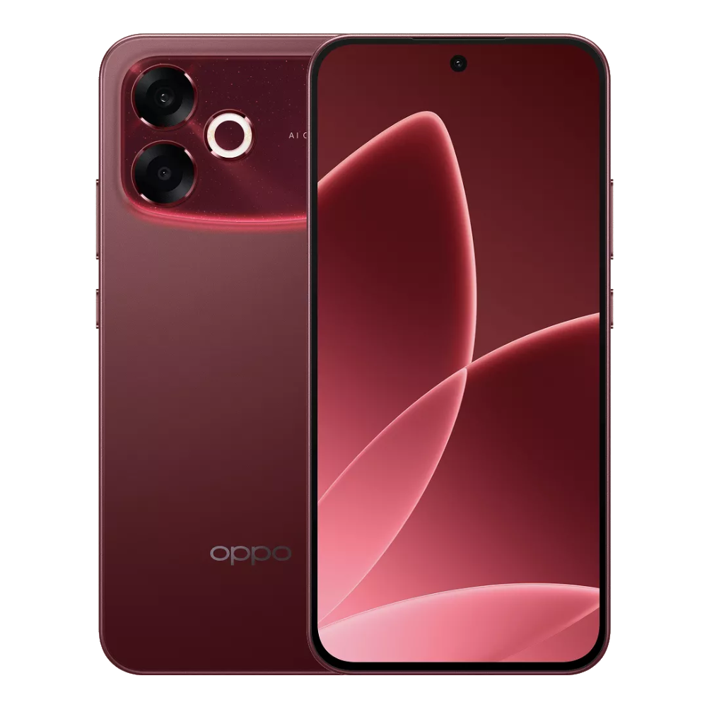 Oppo F33 Pro 5G Passion Red Front and Back