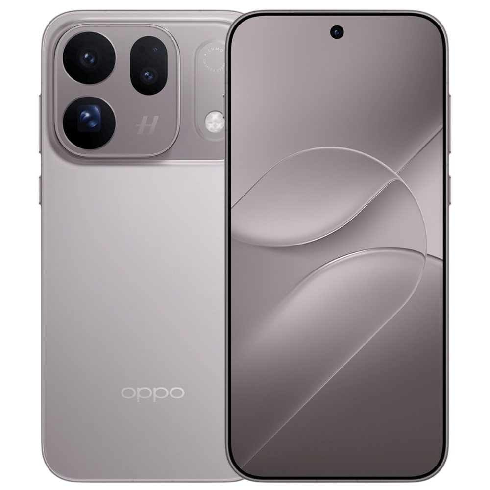 Oppo Find X10 Light Titanium Front and Back View