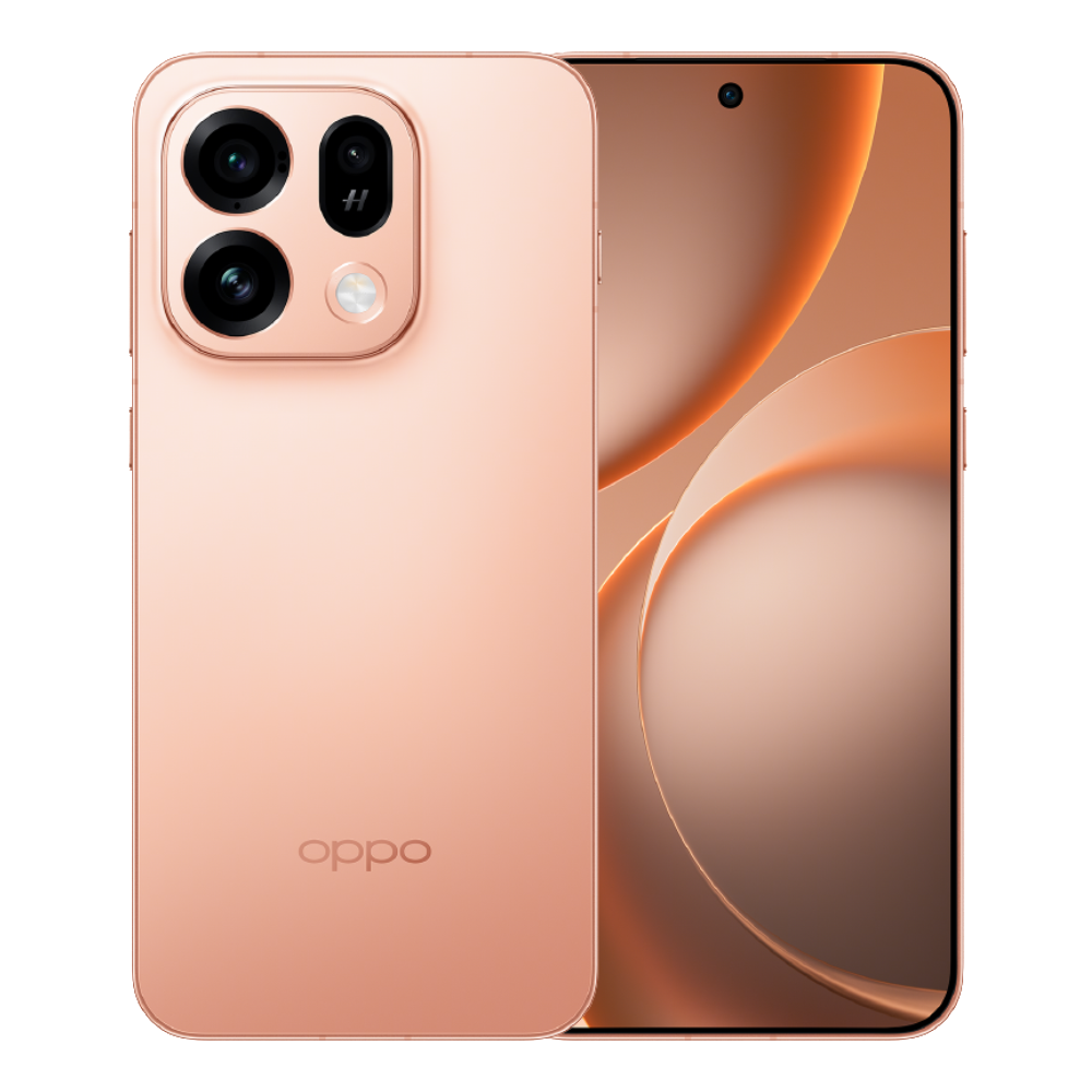 Oppo Find X9s front and back in Sunset Orange