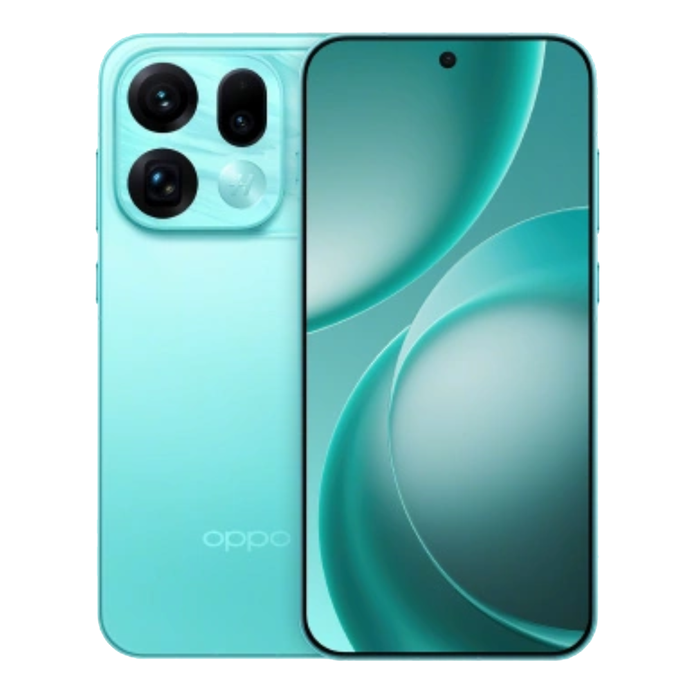 Oppo Find X9s Pro front and back Cyan
