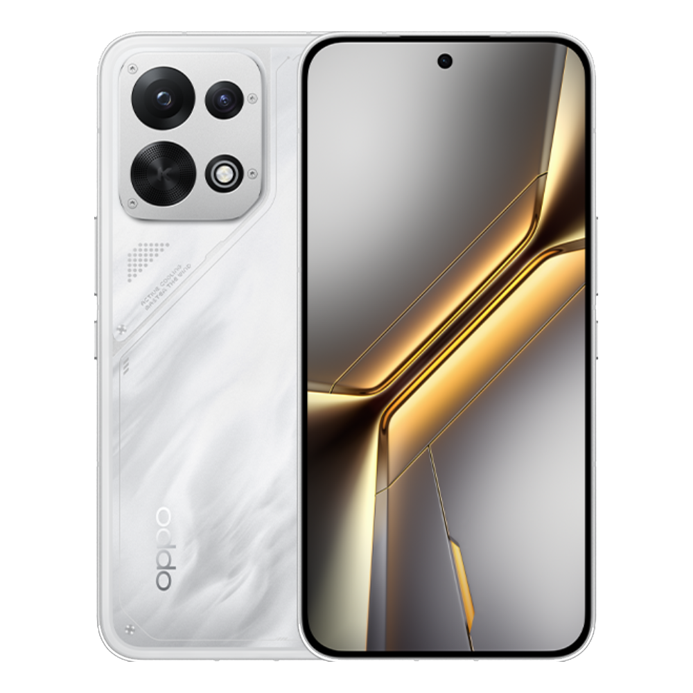 Oppo K15 Front and Back in Rapid White