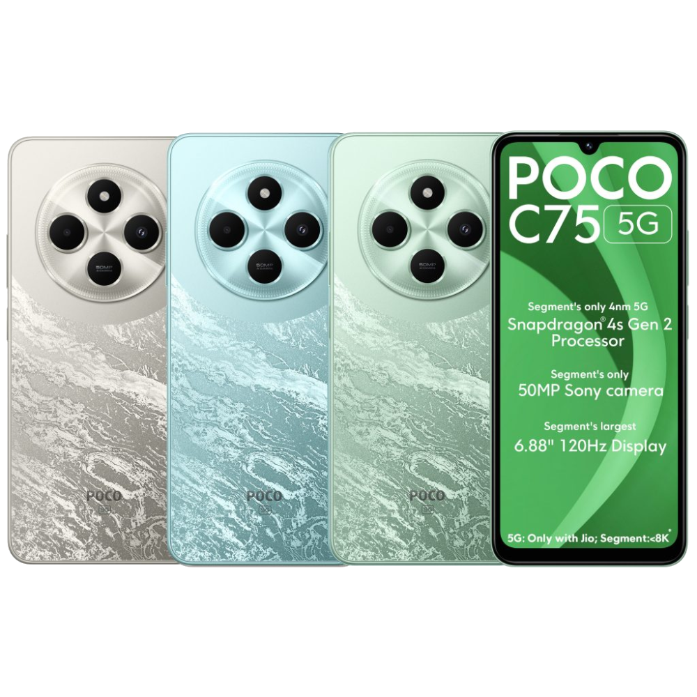 Poco C75 5G front and back