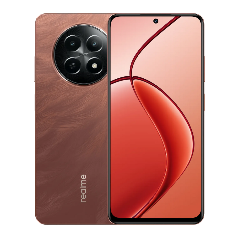 Realme 12x 5G Front and Back Coral Red