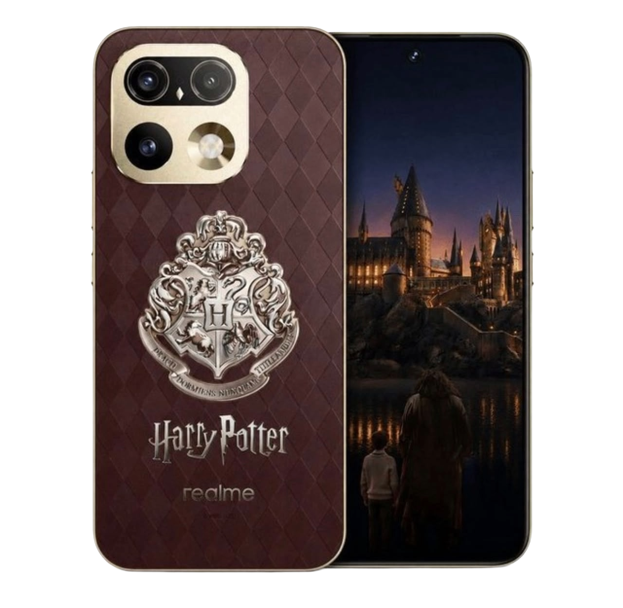 Realme 16 Pro front and back in Harry Potter Edition