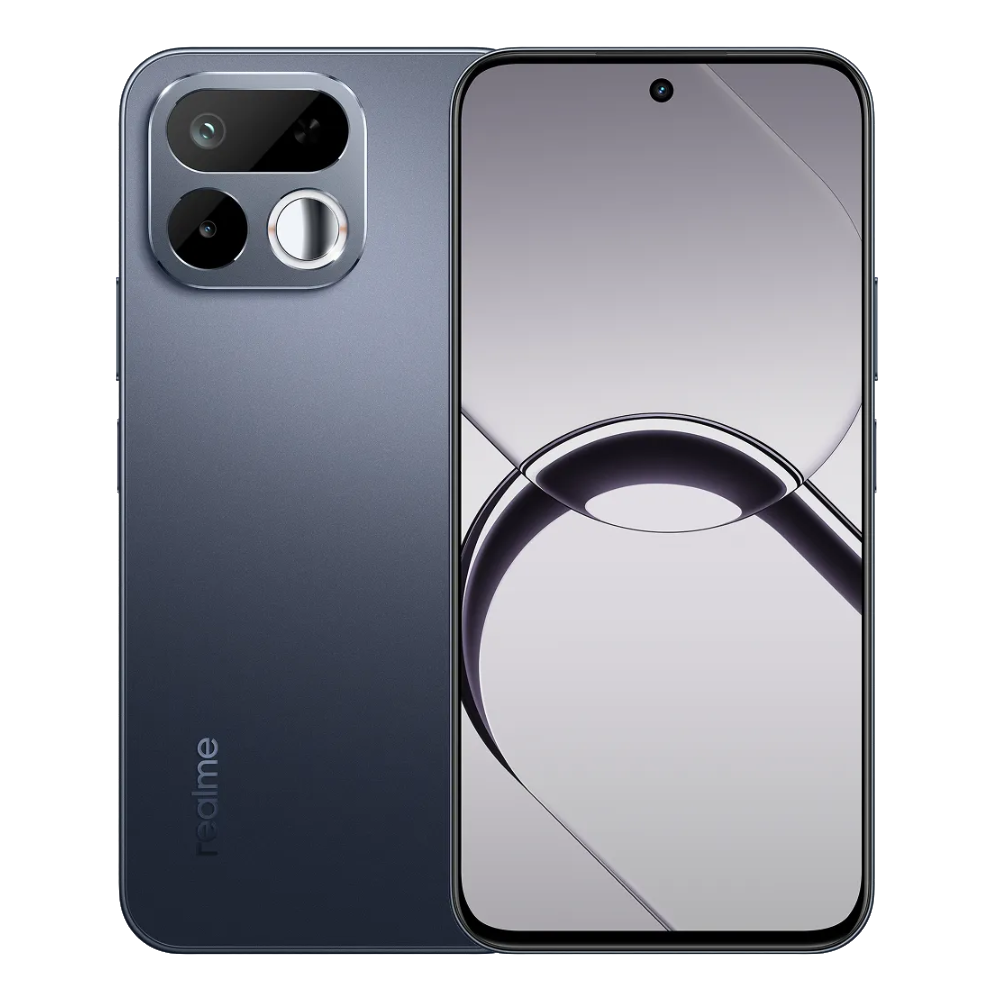 Realme 16T front and back in Starlight Black