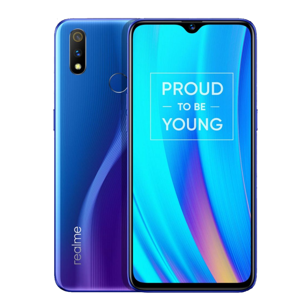 Realme 3 Pro Front Back Nitro Blue