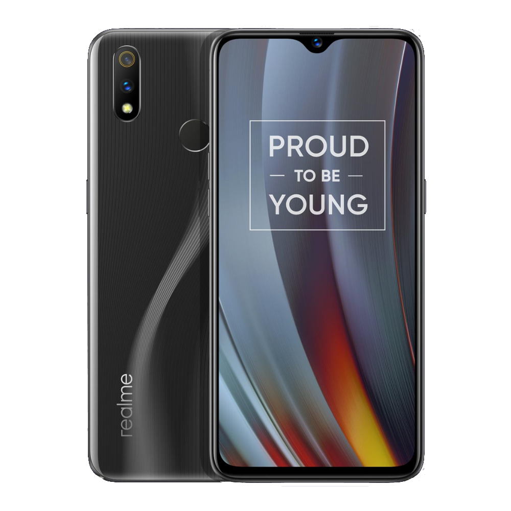 Realme 3 Pro Front Back Carbon Grey