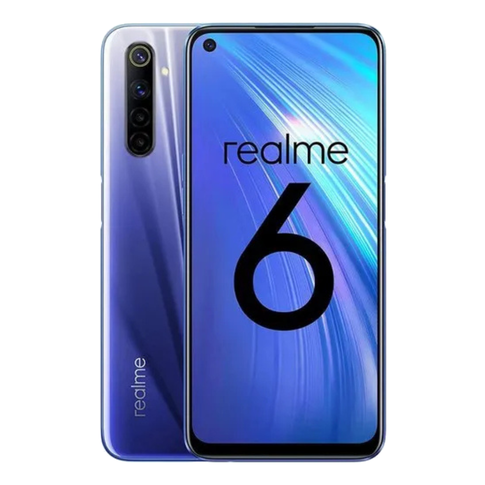 Realme 6 Comet Blue Front and Back