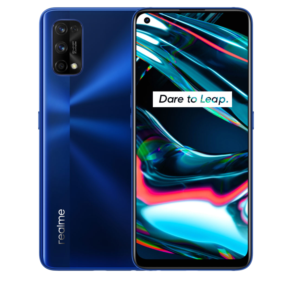 Realme 7 Pro front back Mirror Blue