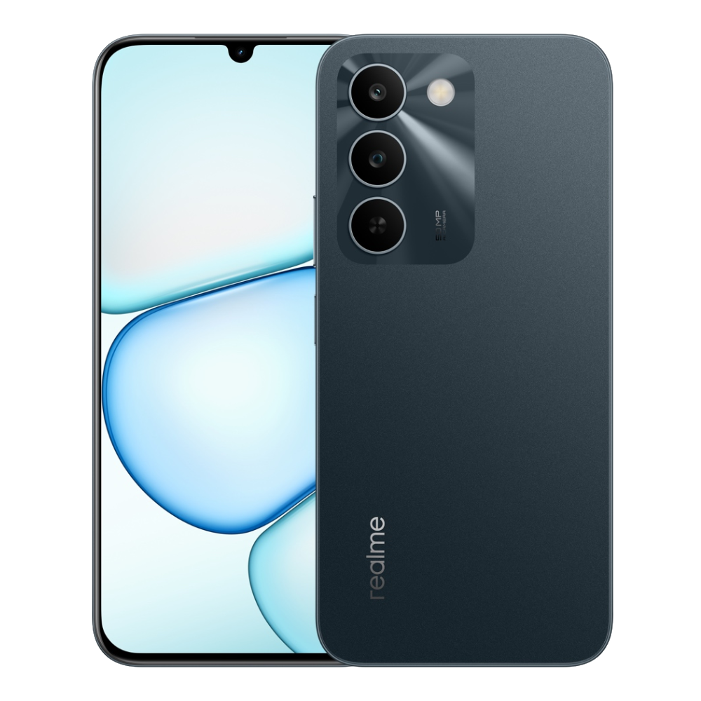 Realme C100 5G front and back in Sprouting Green