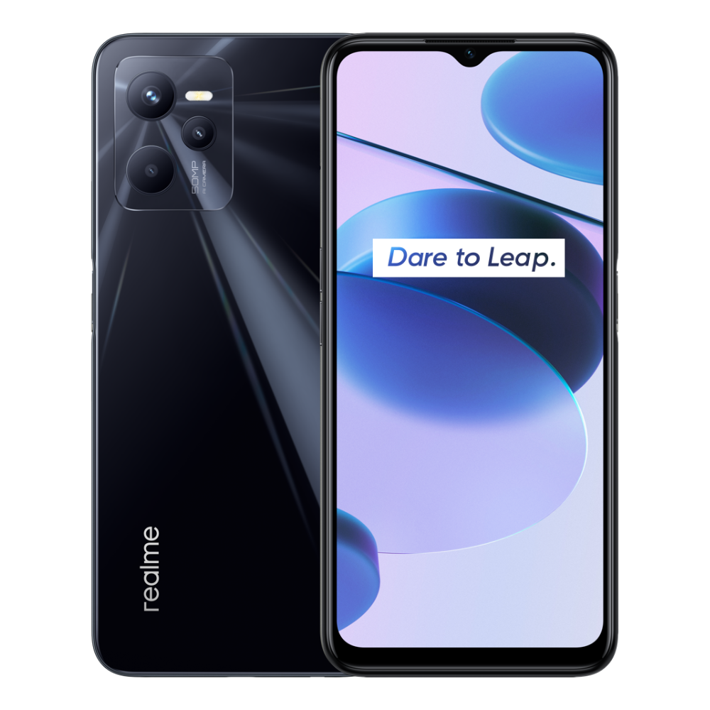 Realme C35 Front Back Glowing Black