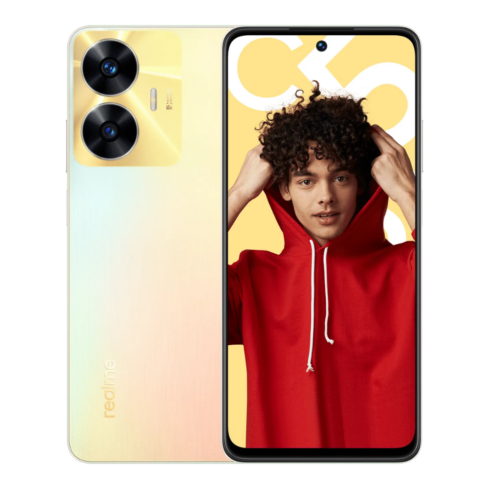 Realme C55 Sunshower Front and Back