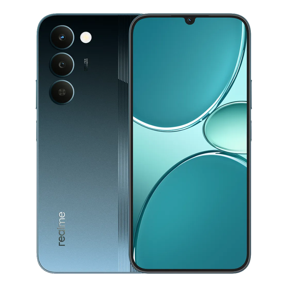 Realme Narzo 100 Lite Thunder Black front and back