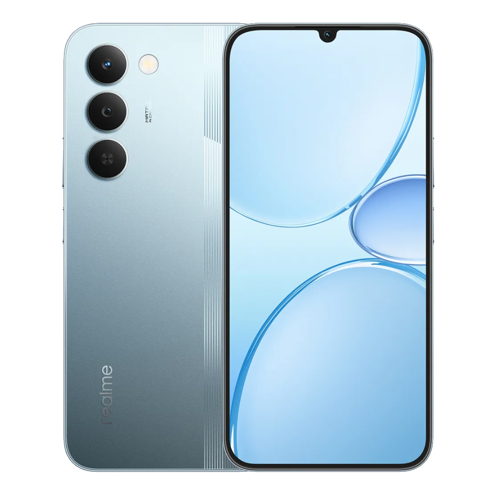 Realme Narzo 100 Lite Frost Silver front and back