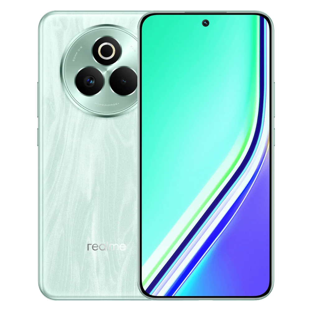 Realme P3 Pro 5G front and back in Nebula Glow