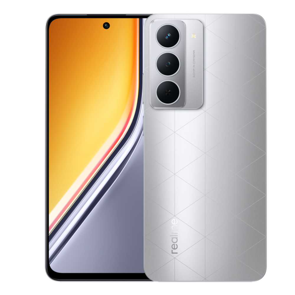 Realme P3x 5G Front and Back Lunar Silver