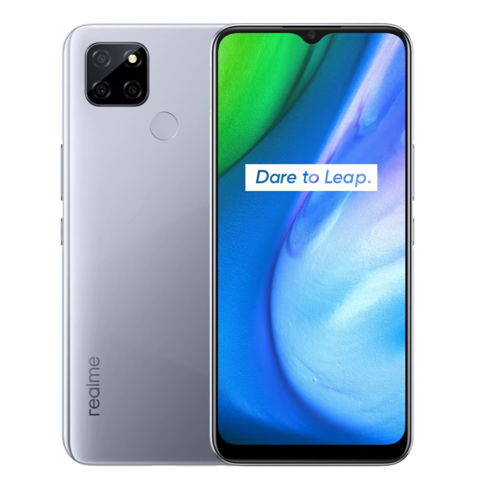 Realme Q2i Front Back Silver