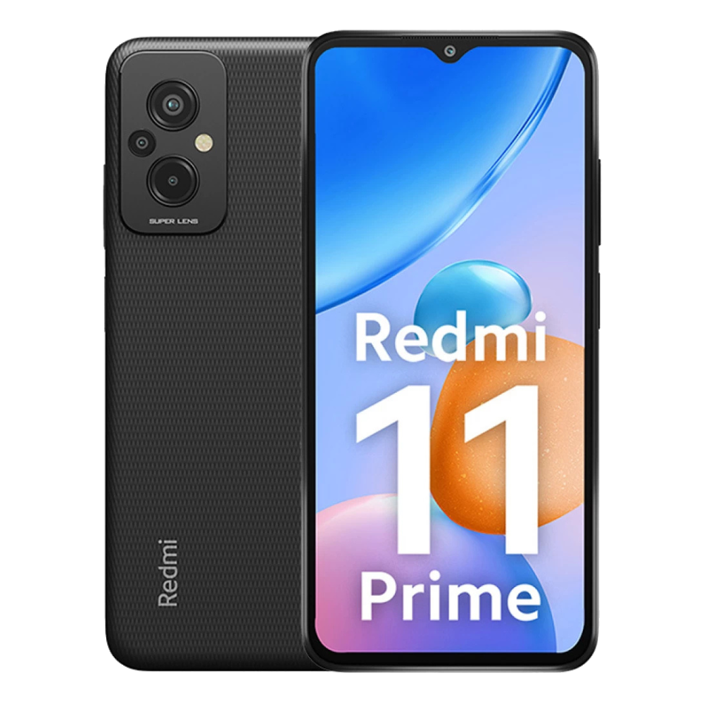 Redmi 11 Prime front back Flashy Black