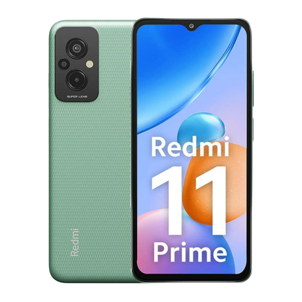 Redmi 11 Prime front back Playful Green