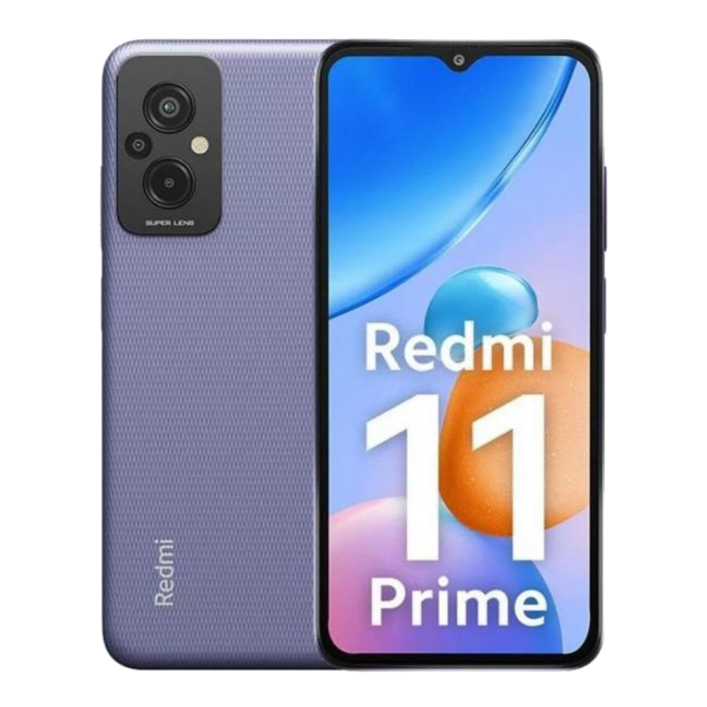 Redmi 11 Prime front back Peppy Purple