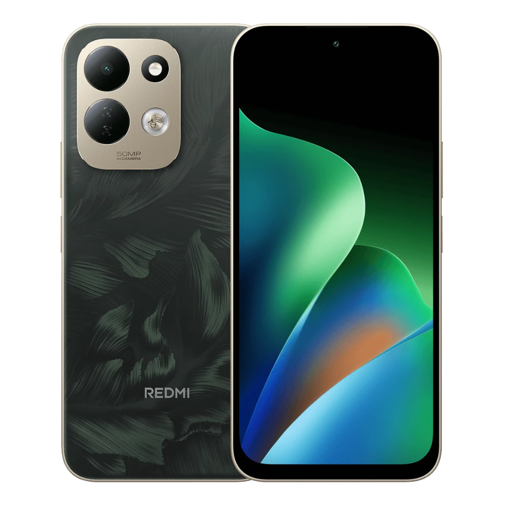 Redmi 17 Front and Back in Oak Green