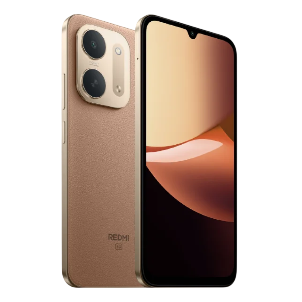 Redmi 17C 5G Brown Front Back and Side View
