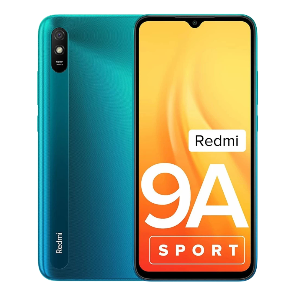 Redmi 9A Sport front back Metallic Blue