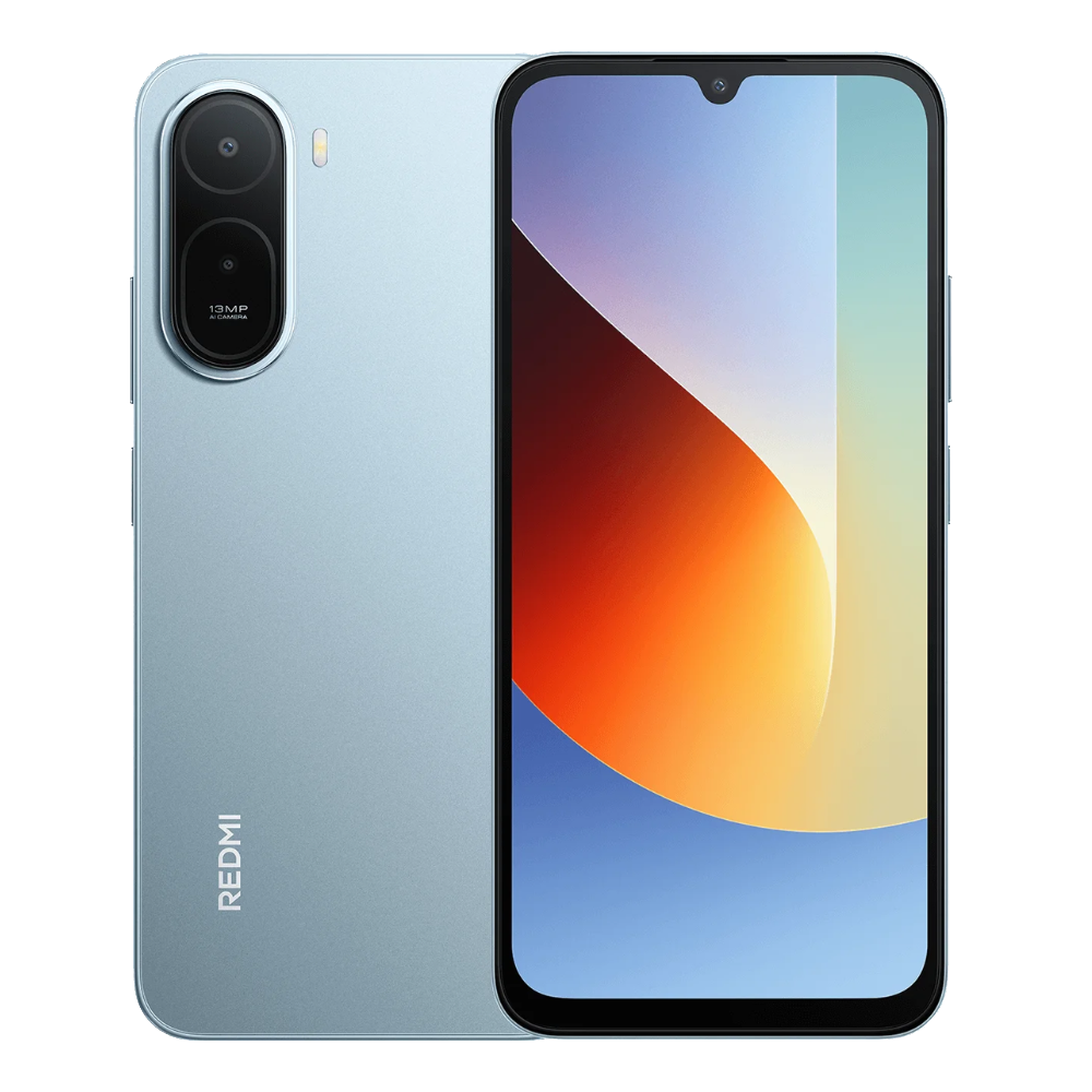 Redmi A7 Pro front and back in Mist Blue