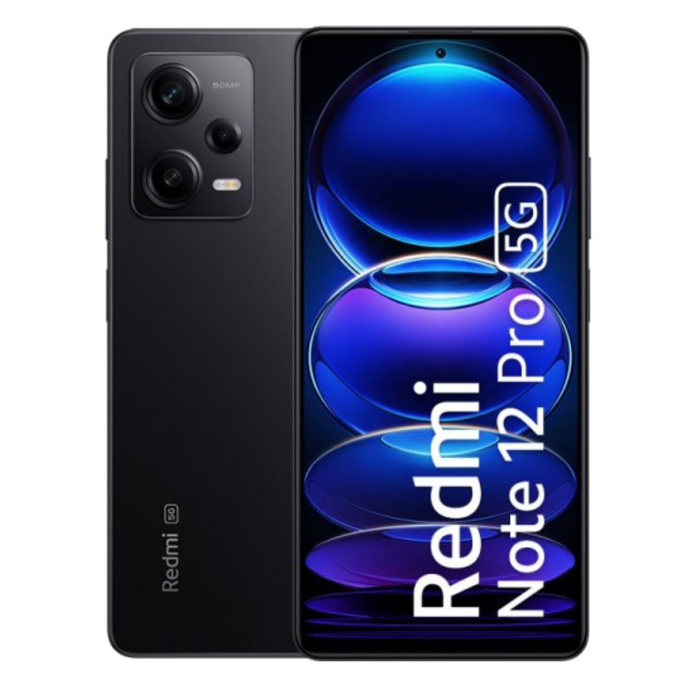 Redmi Note 12 Pro 5G front back Onyx Black