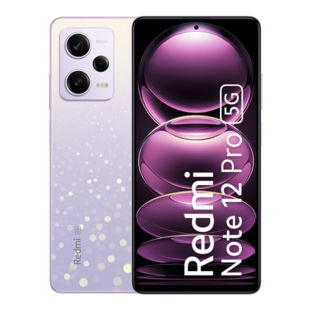 Redmi Note 12 Pro 5G front back Stardust Purple