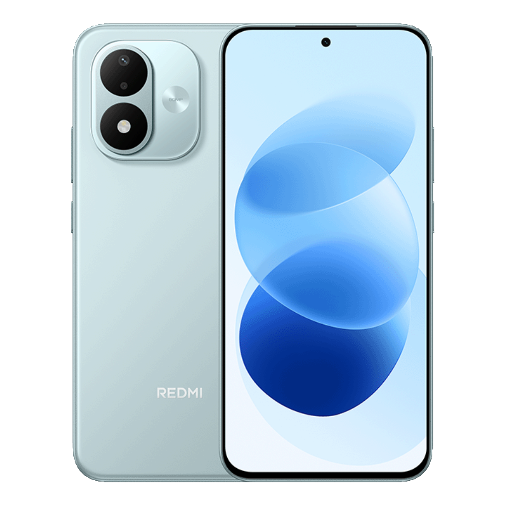 Redmi Note 17 Front and Back in Aqua Blue
