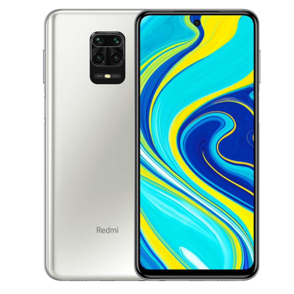 Redmi Note 9 Pro front and back Glacier White