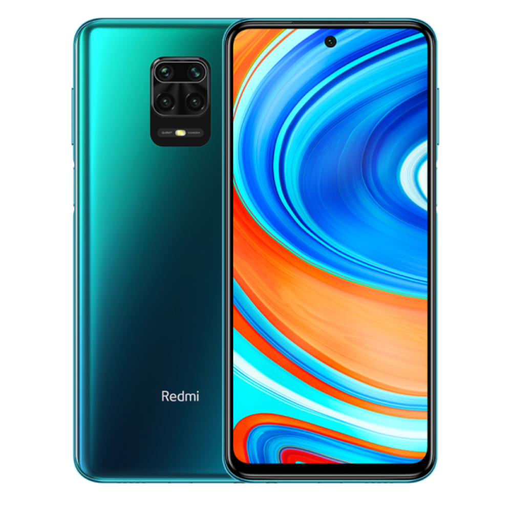 Redmi Note 9 Pro Max front back Aurora Blue