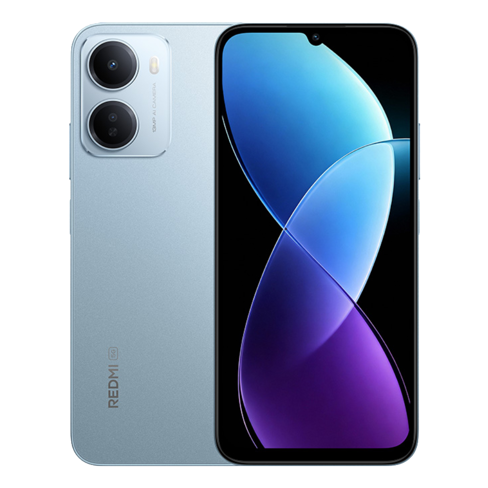 Redmi R70m 5G front and back in Cold Mist Blue
