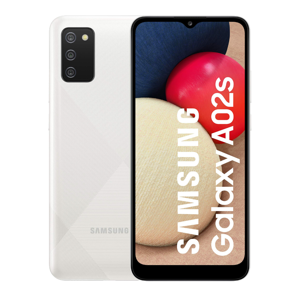 Samsung Galaxy A02s White Front and Back