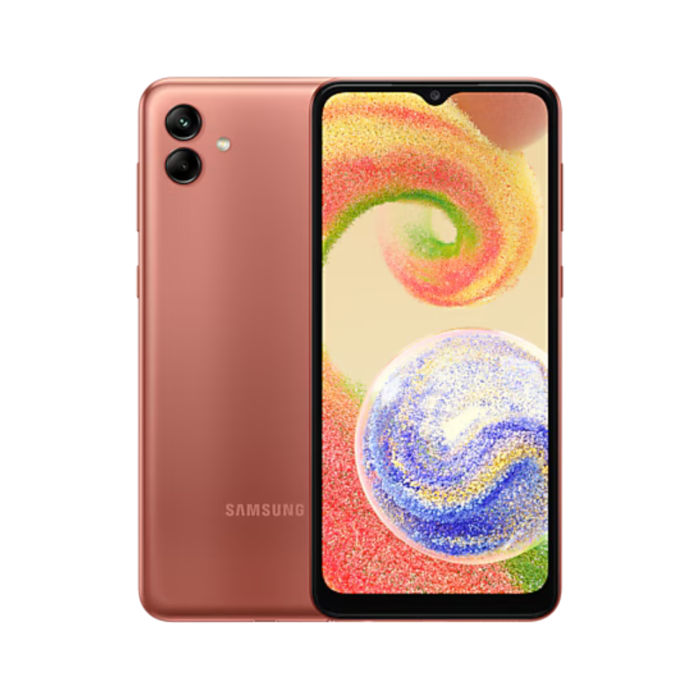 Samsung Galaxy A04 Copper Front and Back