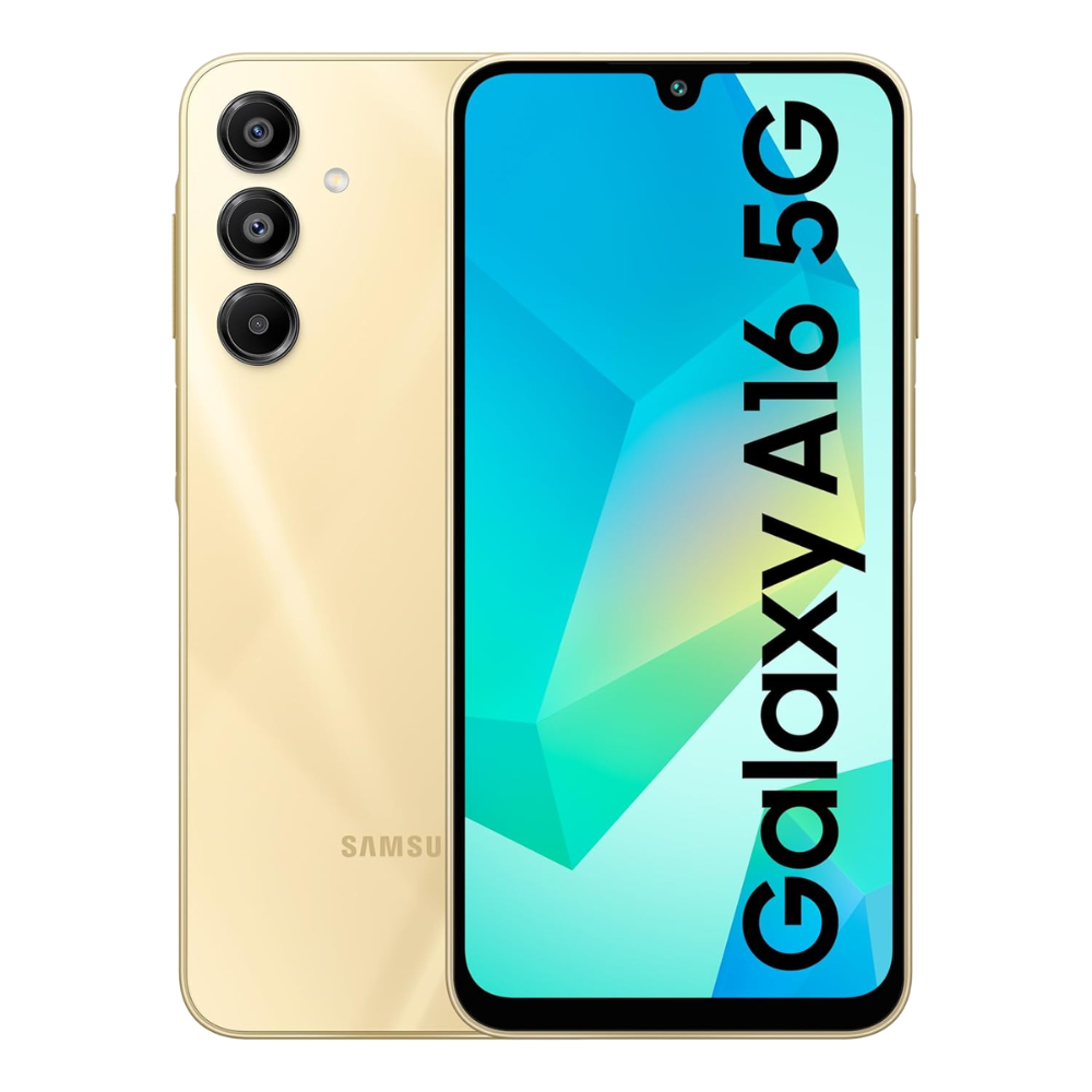 Samsung Galaxy A16 5G front and back gold