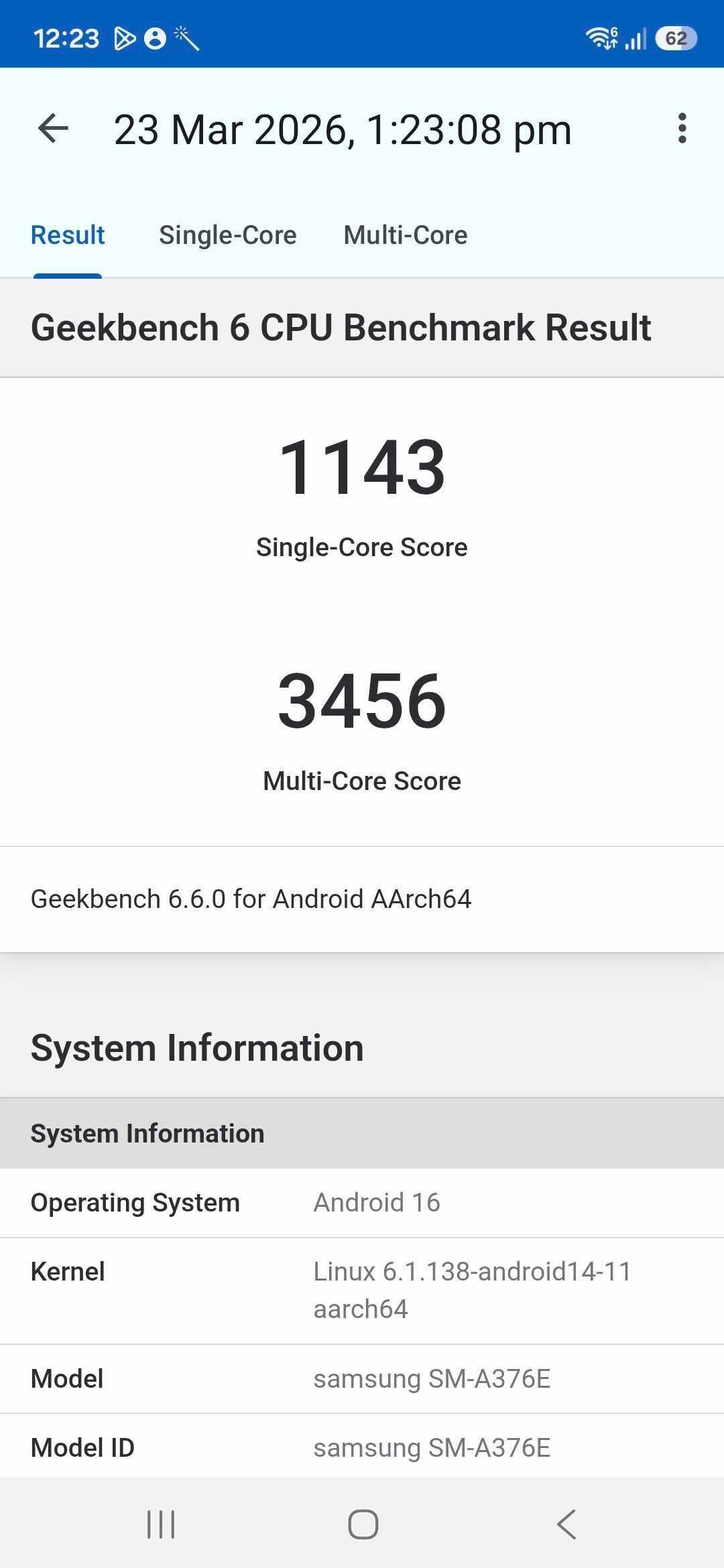 Geekbench 6 Geekbench 6