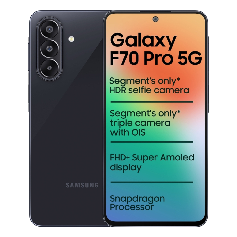 Samsung Galaxy F70 Pro Alpha Black Front and Back