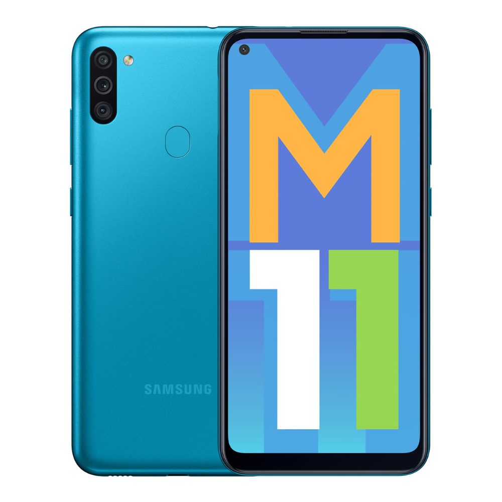 Samsung Galaxy M11 Front Back Metallic Blue