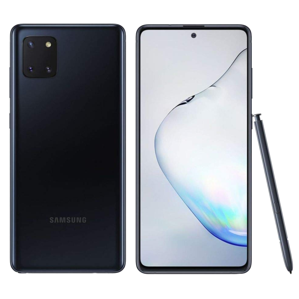 Samsung Galaxy Note 10 Lite Front Back Aura Black