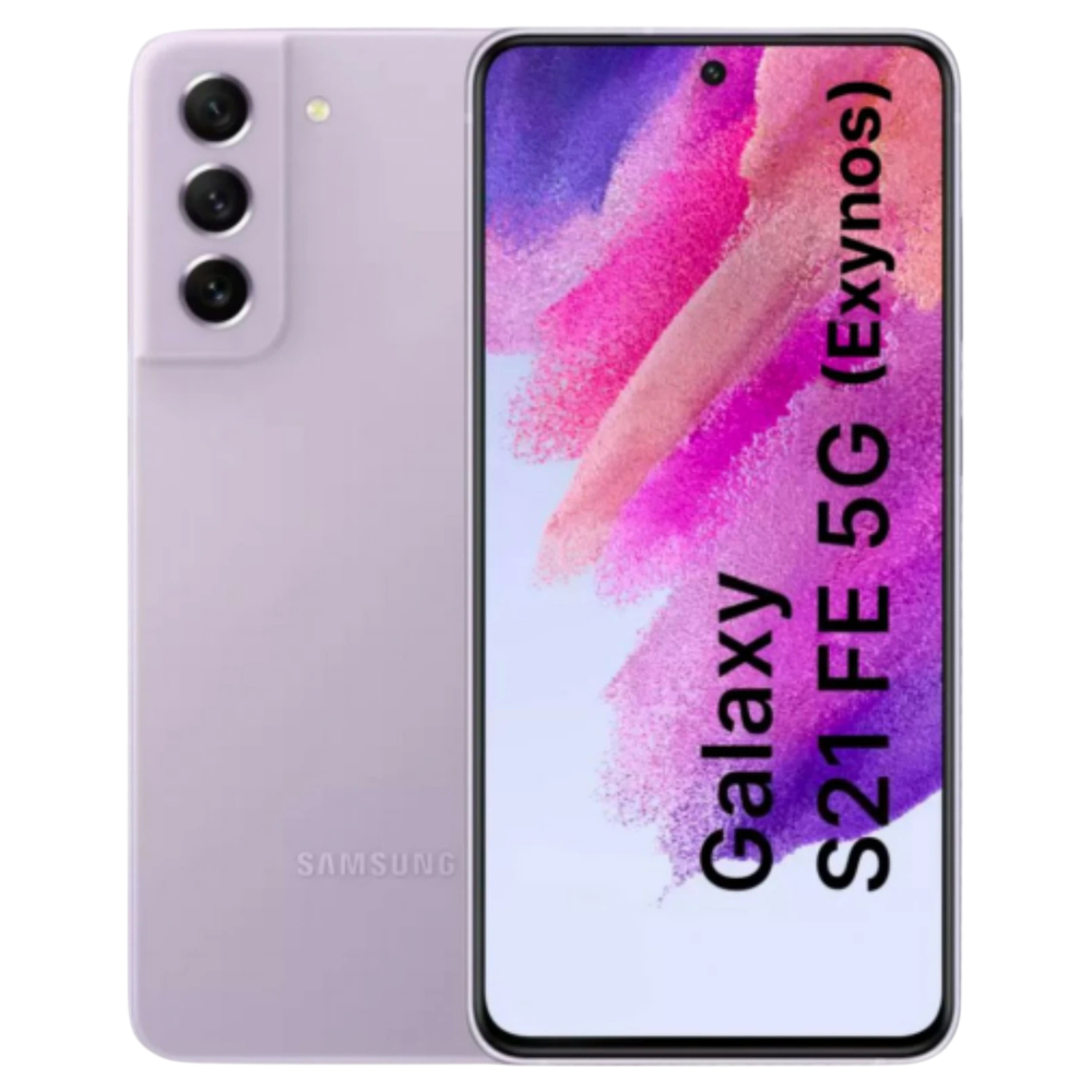 Samsung Galaxy S21 FE 5G Lavender Front and Back