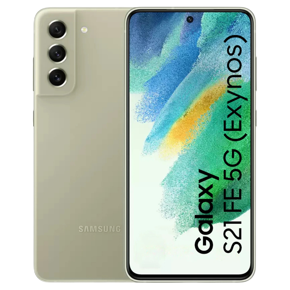 Samsung Galaxy S21 FE 5G Olive Front and Back