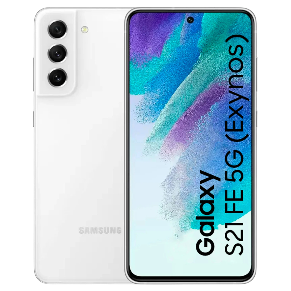 Samsung Galaxy S21 FE 5G White Front and Back