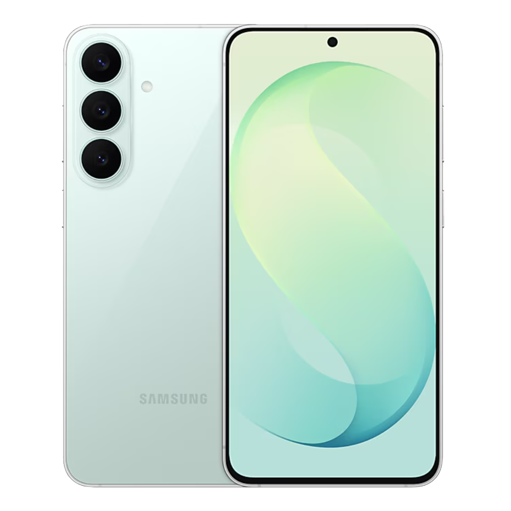 Samsung Galaxy S26 FE Pistachio Front and Back View
