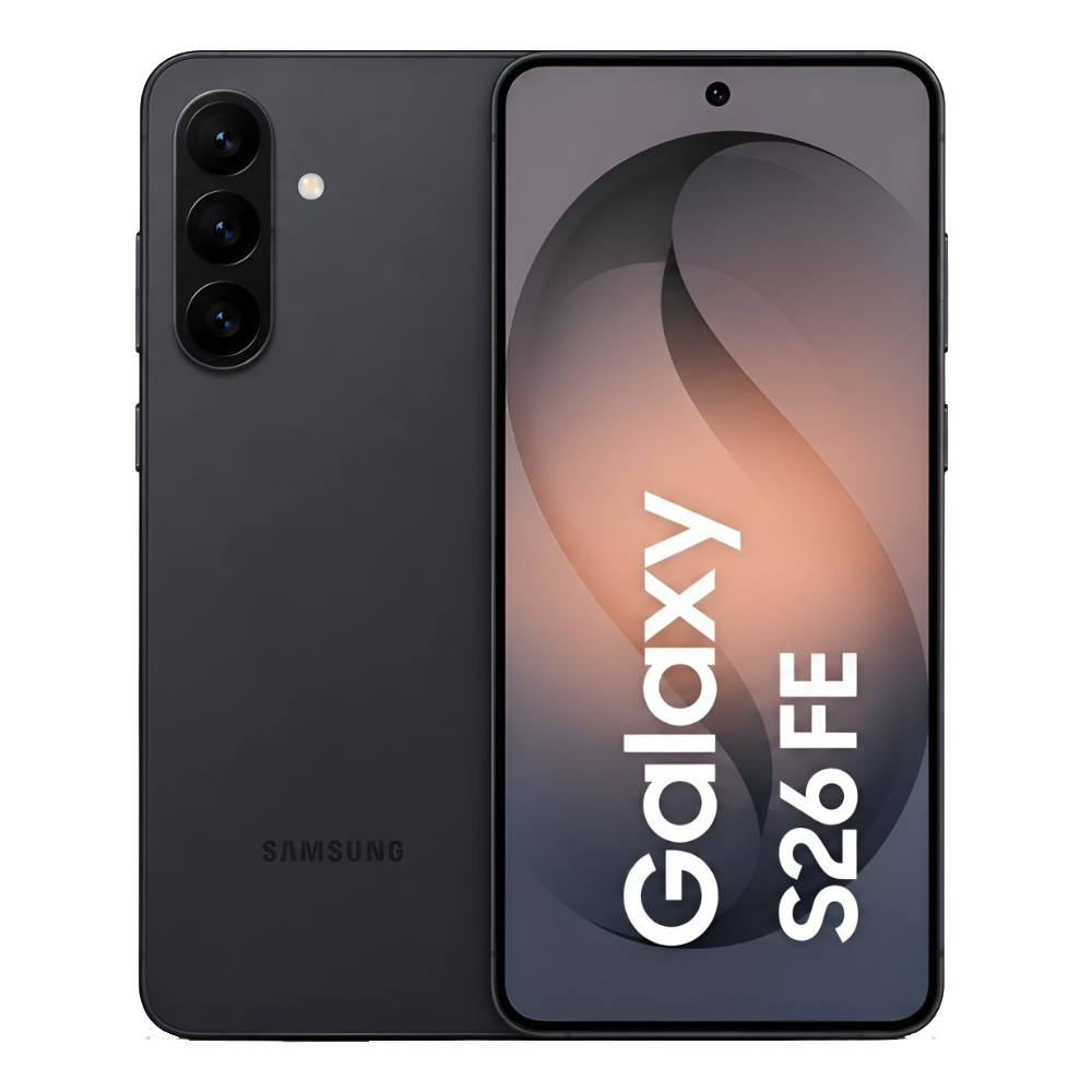 Samsung Galaxy S26 FE Front and Back in Black