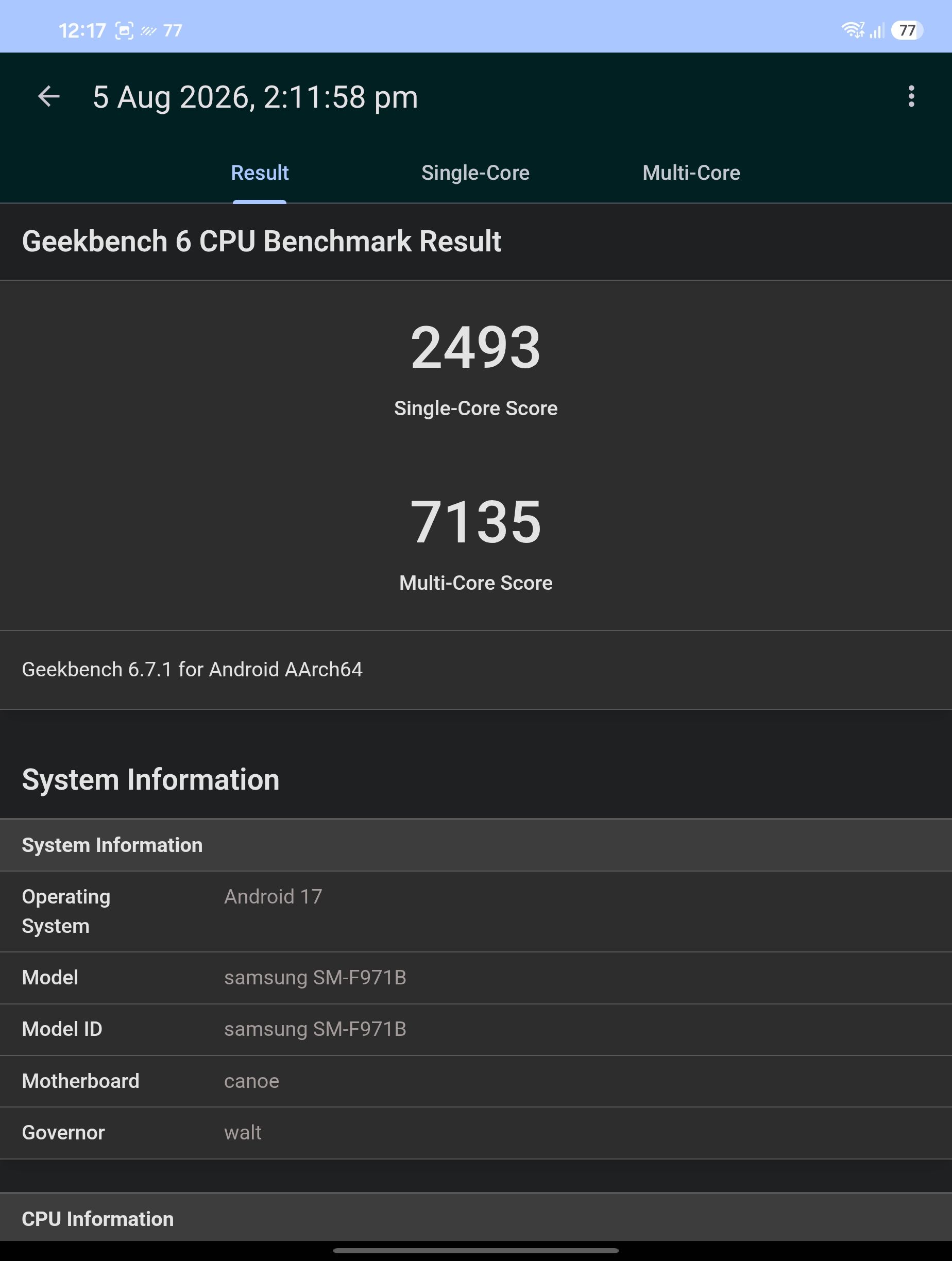 Geekbench 6 Geekbench 6