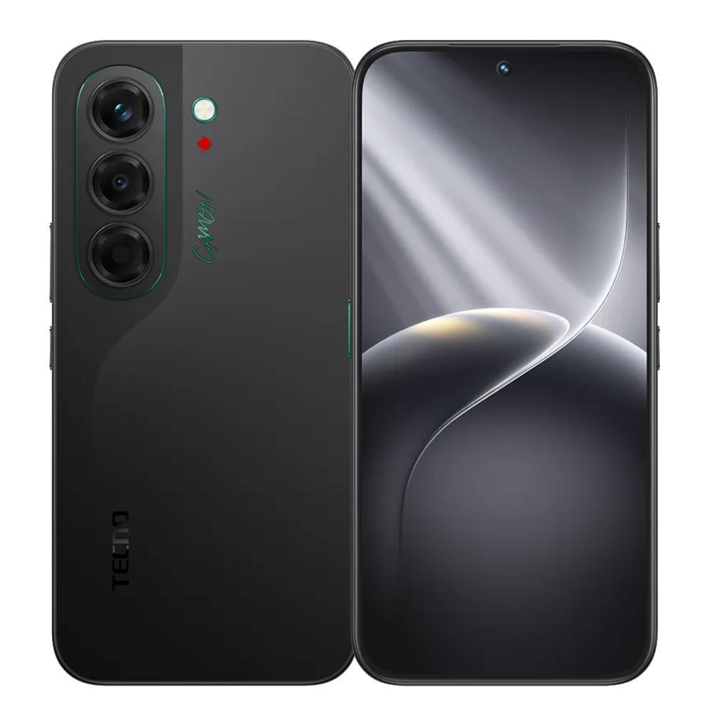 Tecno Camon Slim 5G Matisse Black, Front and Back View